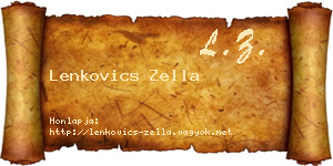 Lenkovics Zella névjegykártya