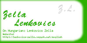 zella lenkovics business card